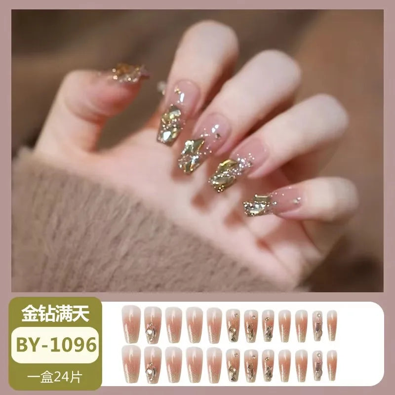 Pretty in Pink – 3D Floral Press-On Nails | Almond 🌸