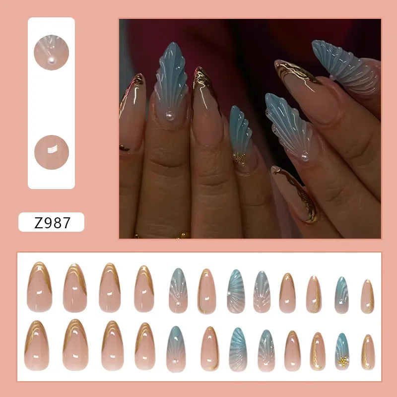 Pretty in Pink – 3D Floral Press-On Nails | Almond 🌸