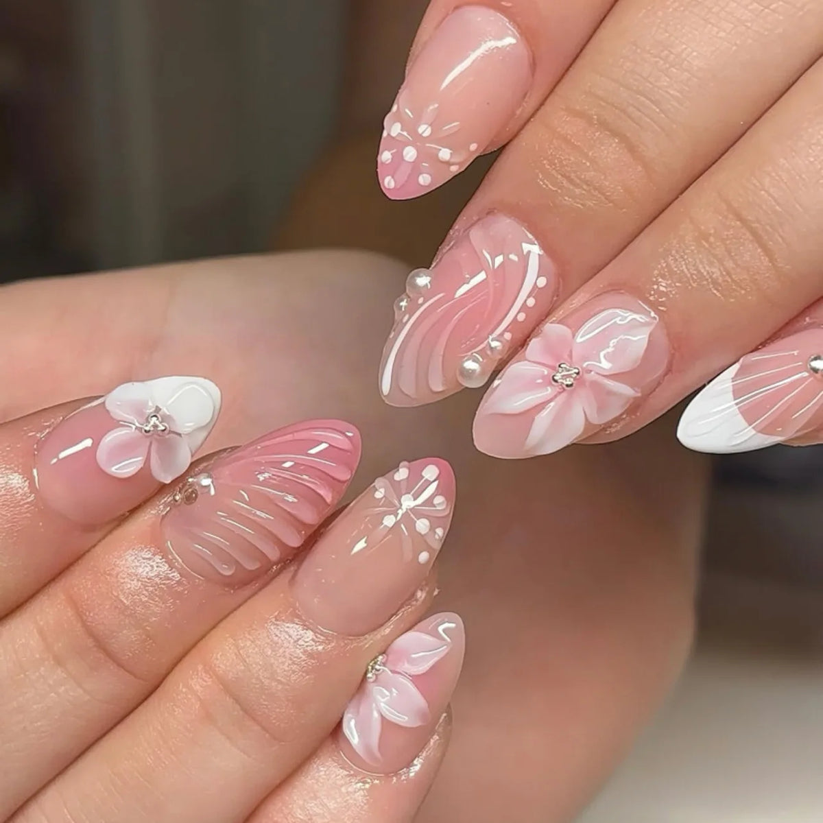 Sweet Addicition – 3D Press-On Nails | Almond